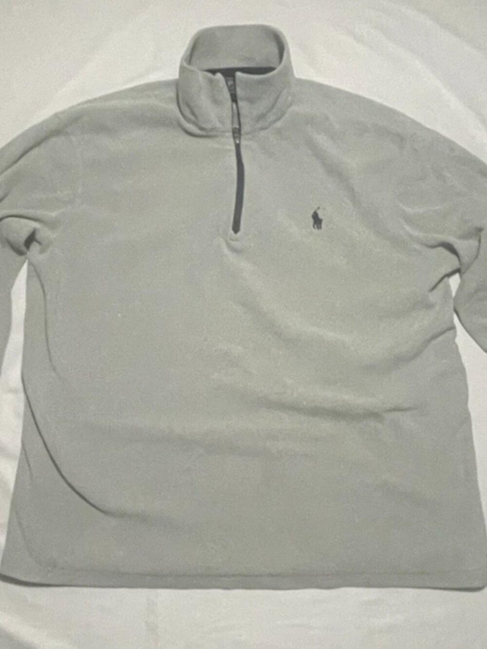 Polo Ralph Lauren Performance Quarter Zip Fleece Pullover Mens Medium Gray